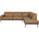 Brandi Camel Leather Sofa Chaise, RAF